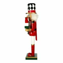 Flash Sale 😀 Kurt S. Adler, Inc. Nutcrackers Kurt Adler 15 In. Red, White And Black Nutcracker With Gift Box And Wreath 🔥 -Nutcrackers Sales Store detail2KSA3670