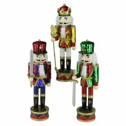 Budget 😉 Nutcrackers Nutcracker Factory 3 Piece Decorative Sequin Jacket 🎁 Christmas Nutcracker Set ❤️