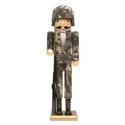 Promo ⭐ Nutcrackers Northlight 15 In. Army Soldier In Fatigues Nutcracker 👍