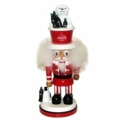 Cheap 😍 Kurt S. Adler Nutcrackers : Famous Historical Figures Kurt Adler 15 In. Coca Cola Hollywood Nutcracker With Polar Bear Hat 🎁