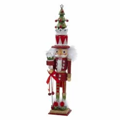 New ✔️ Kurt S. Adler Snowmen / Santas Nutcrackers Kurt Adler 15 In. Hollywood Tree Hat Nutcracker 👍