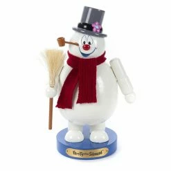 Outlet 🥰 Kurt S. Adler Snowmen / Santas Nutcrackers Kurt Adler 10 In. Wooden Frosty The Snowman Nutcracker 🎉