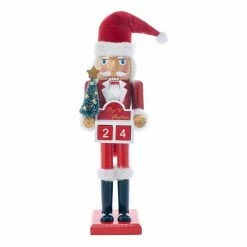 Promo 😀 Snowmen / Santas Nutcrackers Kurt S. Adler 15 In. Wooden Santa Advent Calendar Nutcracker ❤️