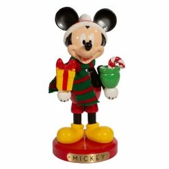 Hot Sale 🌟 Movies / Shows Nutcrackers Kurt Adler 10 In. Disney Mickey Mouse With Present Nutcracker ✔️