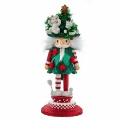 Cheapest 😍 Kurt S. Adler, Inc. Nutcrackers Kurt Adler 14 In. Hollywood Cats In Tree Hat Nutcracker 🧨