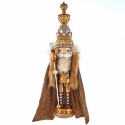 Best Pirce ⌛ Kurt S. Adler, Inc. Nutcrackers Kurt Adler 17.5 In. Hollywood Gold With Fuzzy Cape King Nutcracker ⌛