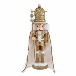 New 👍 Kurt S. Adler, Inc. Nutcrackers Kurt Adler 17.5 In. Hollywood Gold King Nutcracker 💯