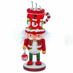 Wholesale 👏 Kurt S. Adler, Inc. Nutcrackers Kurt Adler 9 In. Hollywood Hot Chocolate Mug Hat Nutcracker 👏