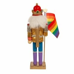 Cheap ✔️ Kurt S. Adler, Inc. Nutcrackers Kurt Adler 12 In. Wooden Gay Pride Nutcracker 😉 -Nutcrackers Sales Store scaleKSA3651