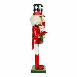 Flash Sale 😀 Kurt S. Adler, Inc. Nutcrackers Kurt Adler 15 In. Red, White And Black Nutcracker With Gift Box And Wreath 🔥 -Nutcrackers Sales Store scaleKSA3670