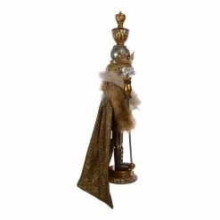 Best Pirce ⌛ Kurt S. Adler, Inc. Nutcrackers Kurt Adler 17.5 In. Hollywood Gold With Fuzzy Cape King Nutcracker ⌛ -Nutcrackers Sales Store scaleKSA3722